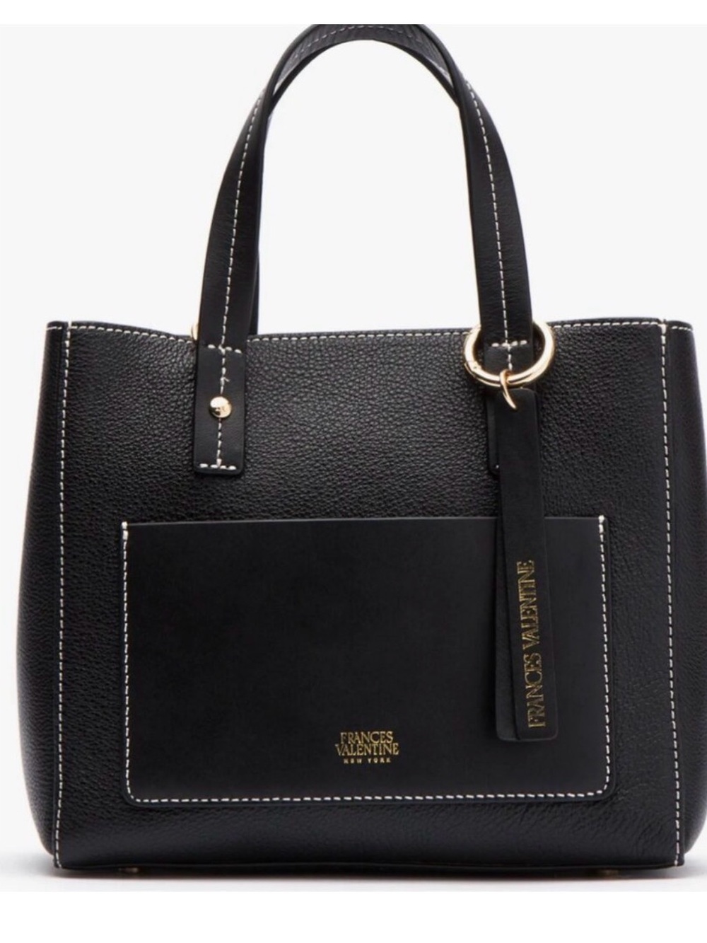Frances Valentine Small Chloe Leather Tote Black